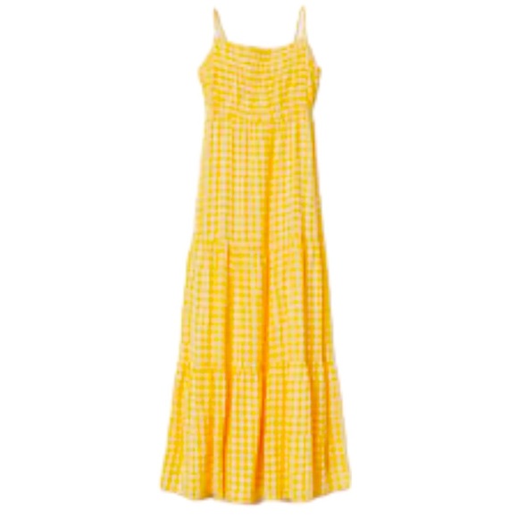 H&M Dresses & Skirts - H&M Gingham Open Back Cotton Maxi Dress